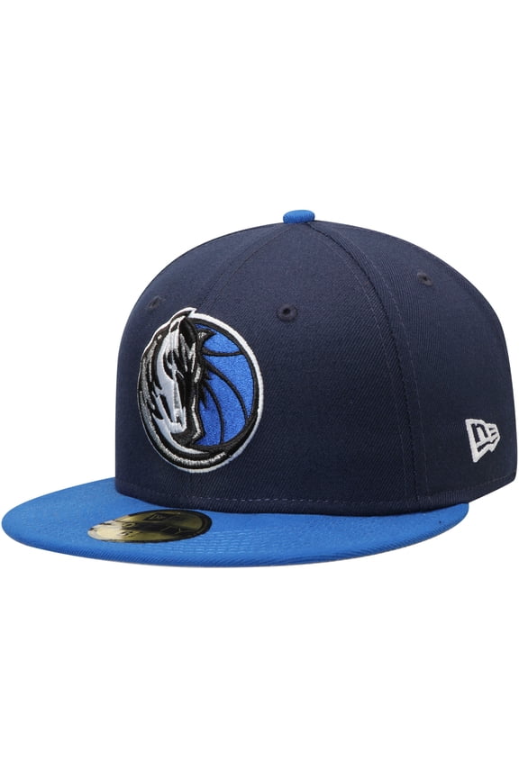 Men's New Era Navy/Blue Dallas Mavericks Official Team Color 2Tone 59FIFTY Fitted Hat