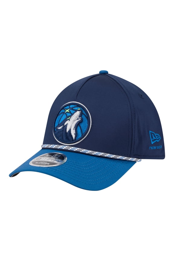 Men's New Era  Navy/Blue Minnesota Timberwolves Rope Two-Tone M-Crown A-Frame 39THIRTY Flex Hat