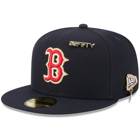Men's New Era Navy Boston Red Sox 2025 59FIFTY Day 59FIFTY Fitted Hat with Pins