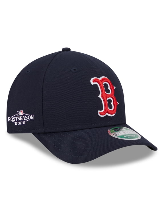 Men's New Era Navy Boston Red Sox 2026 MLB Postseason Side Patch 9FORTY Adjustable Hat