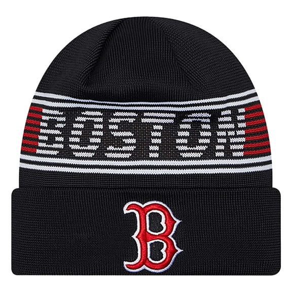 Men's New Era Navy Boston Red Sox Authentic Collection Cuffed Knit Hat