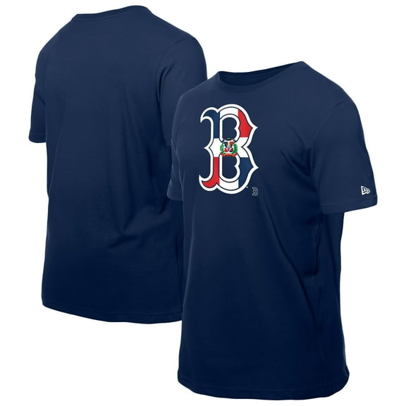 Men's New Era Navy Boston Red Sox Dominican Republic Flag Logo T-Shirt