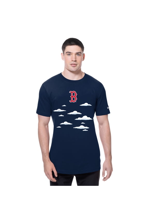 Men's New Era  Navy Boston Red Sox MLB x Simpsons 2026 Collab Clouds T-Shirt