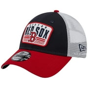 Mens New Era Navy Boston Red Sox Two-Tone Patch 9FORTY Snapback Hat