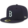 thumbnail image 1 of Men's New Era Navy Boston Red Sox White Logo 59FIFTY Fitted Hat, 1 of 6