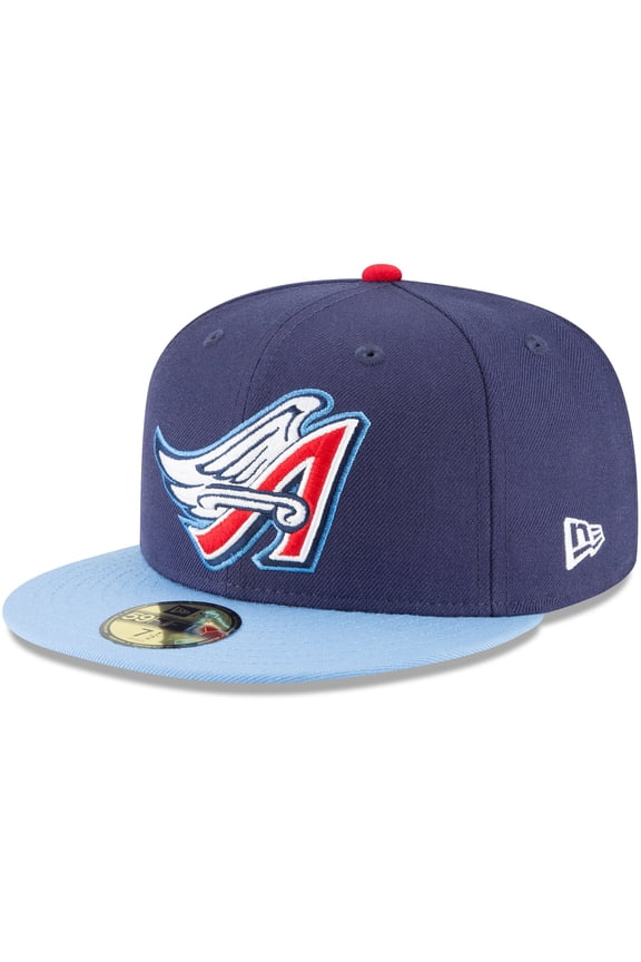 Men's New Era Navy California Angels Cooperstown Collection Wool 59FIFTY Fitted Hat
