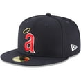 thumbnail image 1 of Men's New Era Navy California Angels Cooperstown Collection Wool 59FIFTY Fitted Hat, 1 of 6
