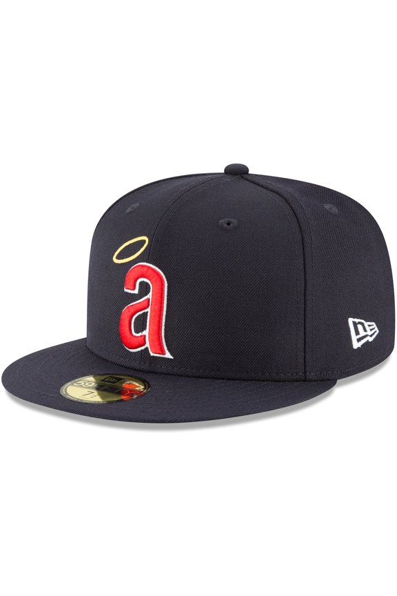 Men's New Era Navy California Angels Cooperstown Collection Wool 59FIFTY Fitted Hat