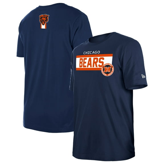 Men's New Era Navy Chicago Bears 3rd Down High Density Print T-Shirt