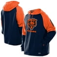 thumbnail image 1 of Men's New Era  Navy Chicago Bears Combine Authentic Color Block Raglan Pullover Hoodie, 1 of 5