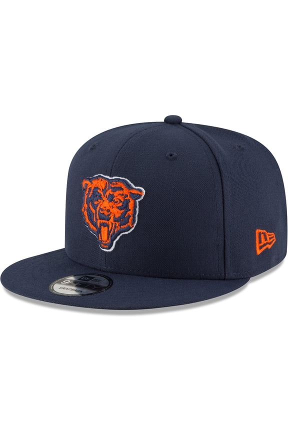 Men's New Era Navy Chicago Bears Head Basic 9FIFTY Adjustable Snapback Hat
