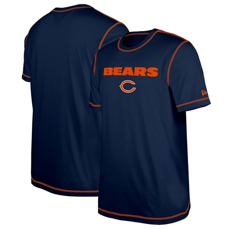Men s New Era Navy Chicago Bears Third Down Puff Print T Shirt