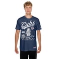 thumbnail image 1 of Men's New Era Navy Chicago Cubs  Oversized Throwback Distressed T-Shirt, 1 of 4
