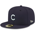 thumbnail image 1 of Men's New Era Navy Chicago Cubs White Logo 59FIFTY Fitted Hat, 1 of 6