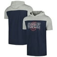 thumbnail image 1 of Men's New Era Navy Cleveland Guardians Active Brushed Hoodie T-Shirt, 1 of 3