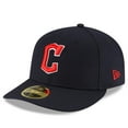 thumbnail image 1 of Men's New Era Navy Cleveland Guardians Authentic Collection On-Field Road Low Profile 59FIFTY Fitted Hat, 1 of 5