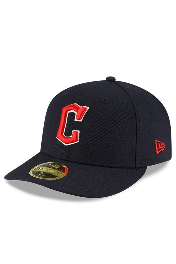 Men's New Era Navy Cleveland Guardians Authentic Collection On-Field Road Low Profile 59FIFTY Fitted Hat