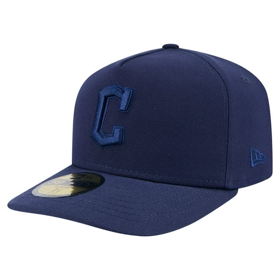 Men's New Era Navy Cleveland Guardians Color Pack A-Frame 59FIFTY Fitted Hat