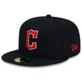 thumbnail image 1 of Men's New Era Navy Cleveland Guardians Road Authentic Collection On-Field 59FIFTY Fitted Hat, 1 of 6