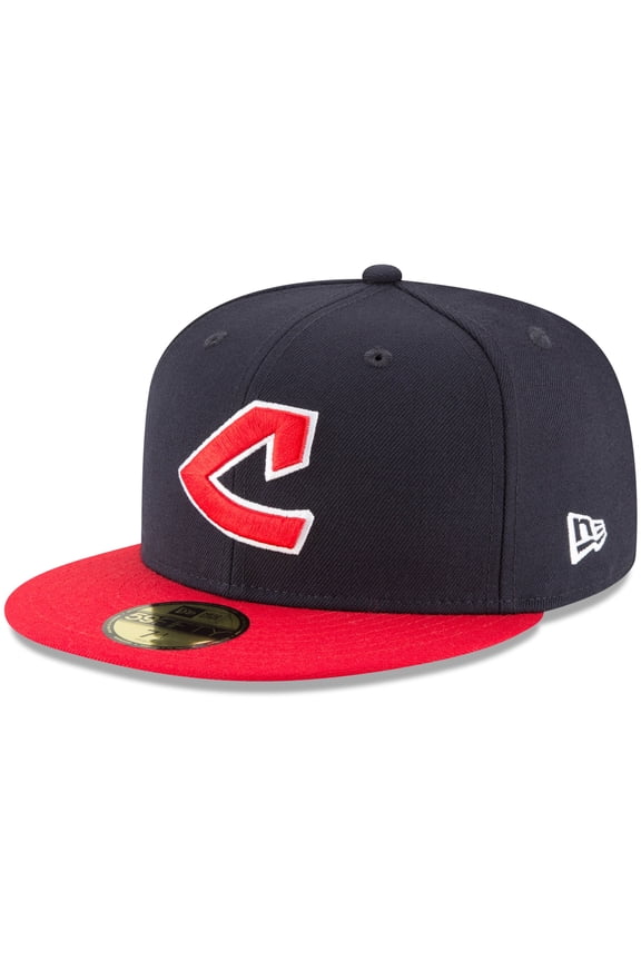 Men's New Era Navy Cleveland Indians Cooperstown Collection Wool 59FIFTY Fitted Hat