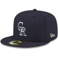 thumbnail image 1 of Men's New Era Navy Colorado Rockies White Logo 59FIFTY Fitted Hat, 1 of 6