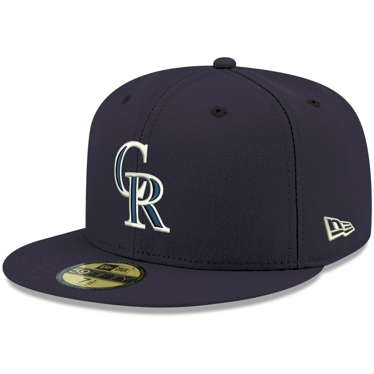 Men s New Era Navy Colorado Rockies White Logo 59FIFTY Fitted Hat