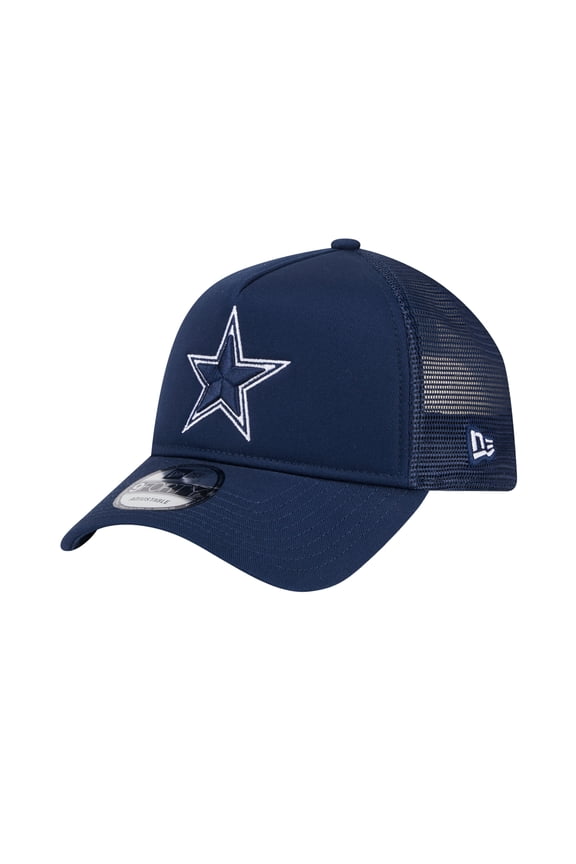 Men's New Era Navy Dallas Cowboys Main A-Frame Trucker 9FORTY Adjustable Hat