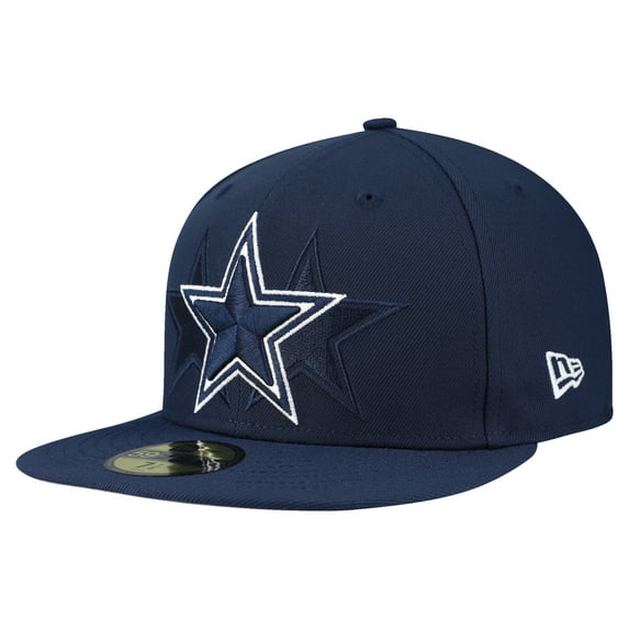 Men's New Era Navy Dallas Cowboys Tri-Hit 59FIFTY Fitted Hat