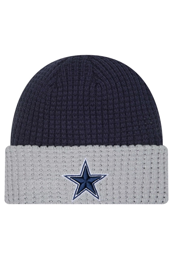 Men's New Era  Navy Dallas Cowboys Waffled Cuffed Knit Hat