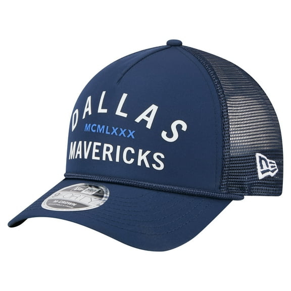 Men's-New Era Navy Dallas Mavericks Minimalist 9FORTY M-Crown Adjustable Hat