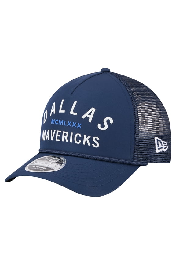 Men's-New Era Navy Dallas Mavericks Minimalist 9FORTY M-Crown Adjustable Hat