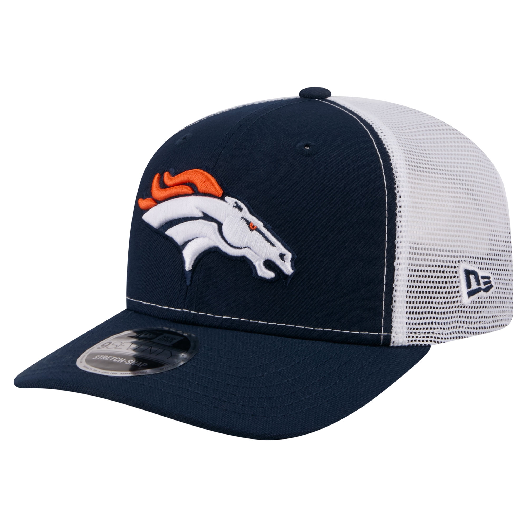 Men's New Era Navy Denver Broncos 9SEVENTY Trucker Adjustable Hat