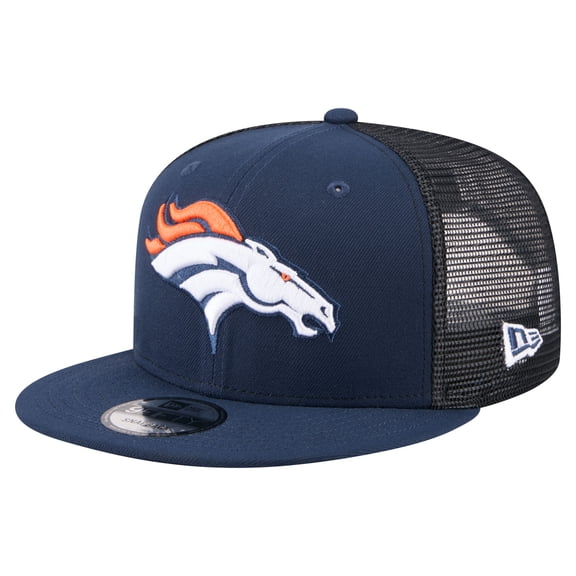 Men's New Era Navy Denver Broncos Core Team 9FIFTY Trucker Snapback Hat