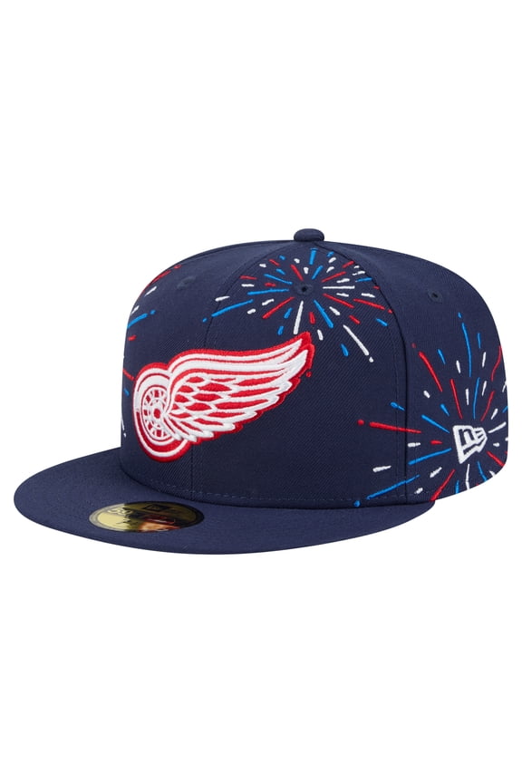 Men's-New Era  Navy Detroit Red Wings Americana Fireworks 59FIFTY Fitted Hat