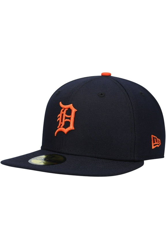 Men's New Era Navy Detroit Tigers Authentic Collection On-Field Road 59FIFTY Fitted Hat