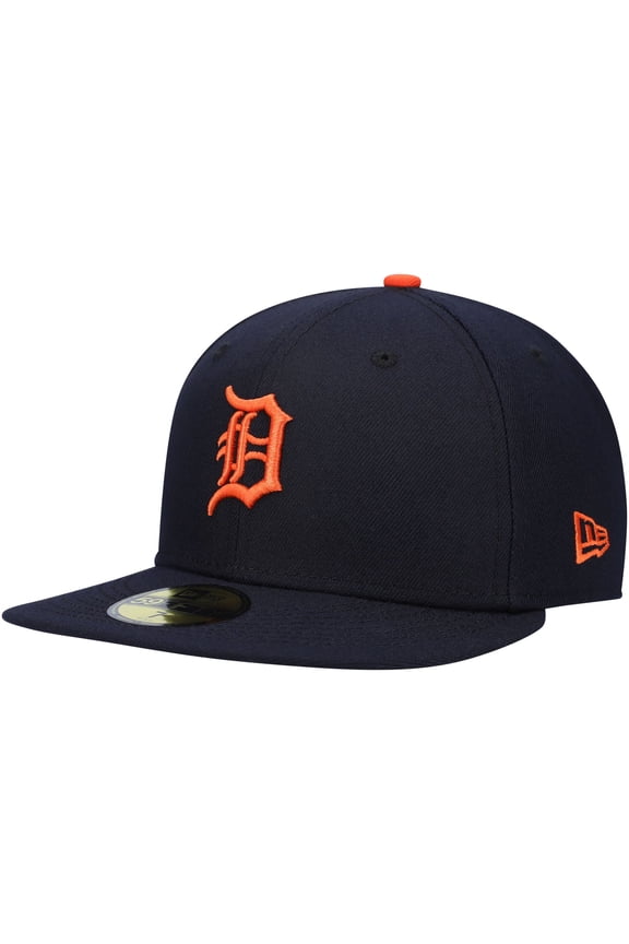 Men's New Era Navy Detroit Tigers Authentic Collection On-Field Road 59FIFTY Fitted Hat