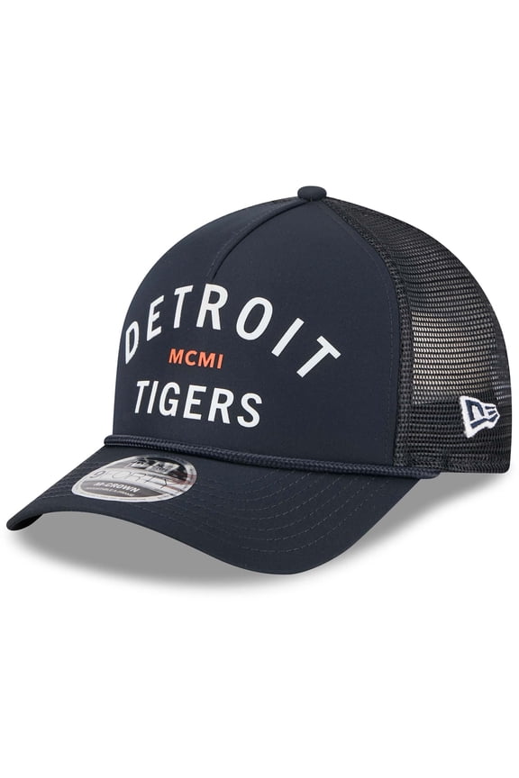 Men's-New Era  Navy Detroit Tigers Minimalist 9FORTY A-Frame Adjustable Hat