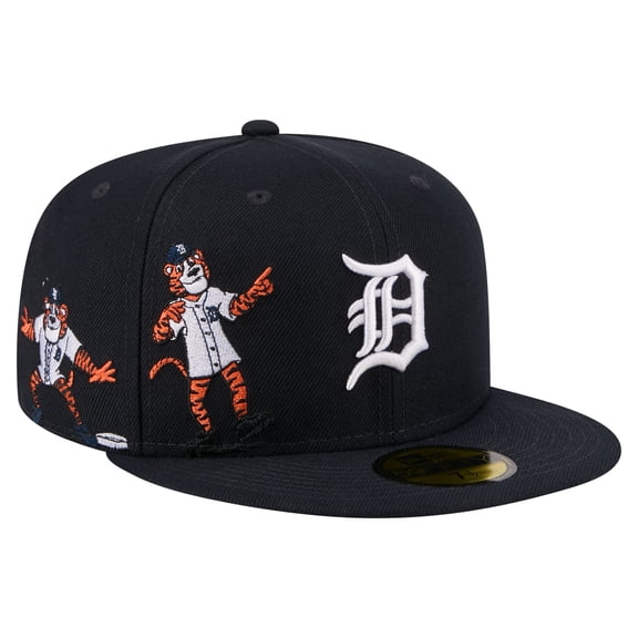 Men's New Era Navy Detroit Tigers Run Mascot 59FIFTY Fitted Hat