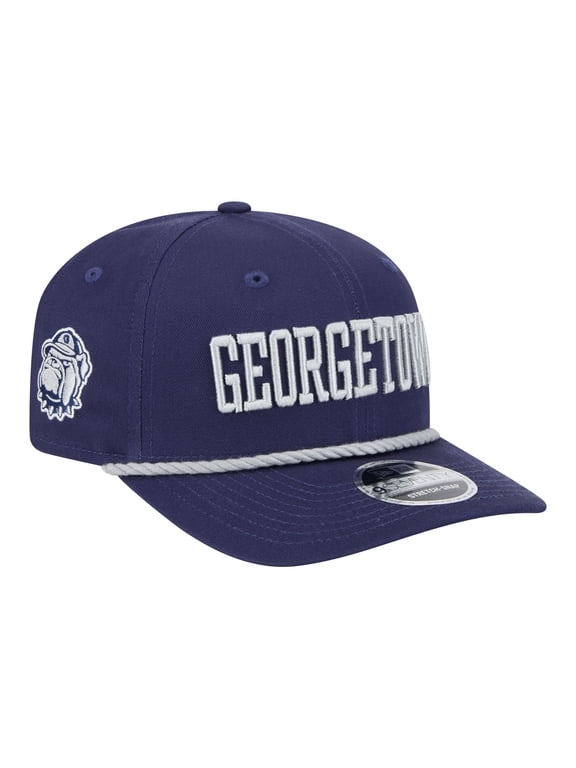 Men's New Era Navy Georgetown Hoyas Wordmark Rope 9SEVENTY Stretch-Snap Hat