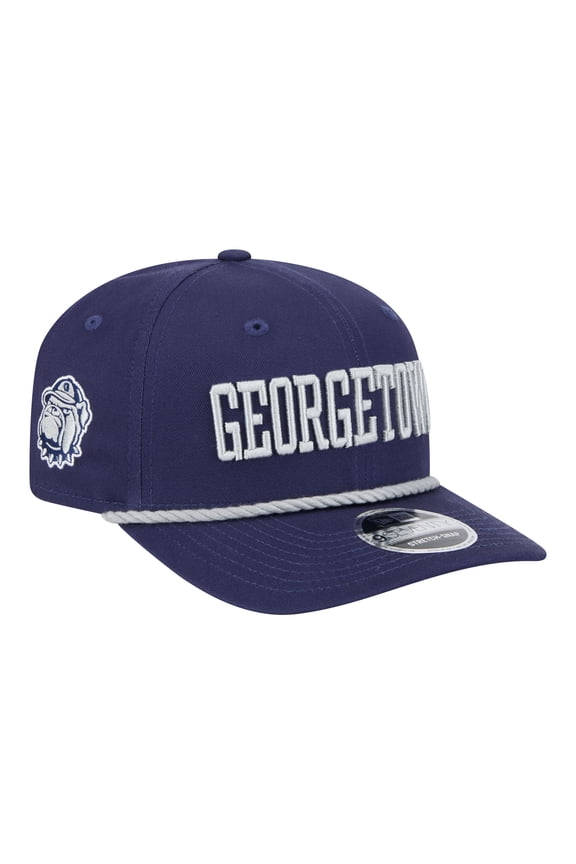 Men's New Era Navy Georgetown Hoyas Wordmark Rope 9SEVENTY Stretch-Snap Hat