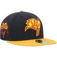 thumbnail image 1 of Men's New Era Navy/Gold Tampa Bay Buccaneers 30 Seasons 59FIFTY Fitted Hat, 1 of 6