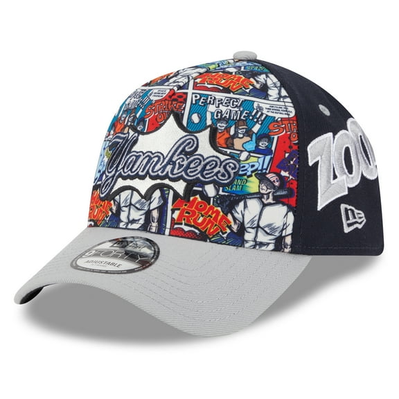 Men's New Era Navy/Gray New York Yankees 2025 MLB Diamond Hero Edition A-Frame 9FORTY Adjustable Hat