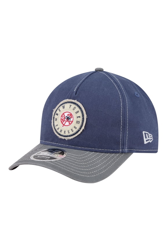 Men's New Era Navy/Gray New York Yankees Felt M-Crown 9FORTY Adjustable Hat