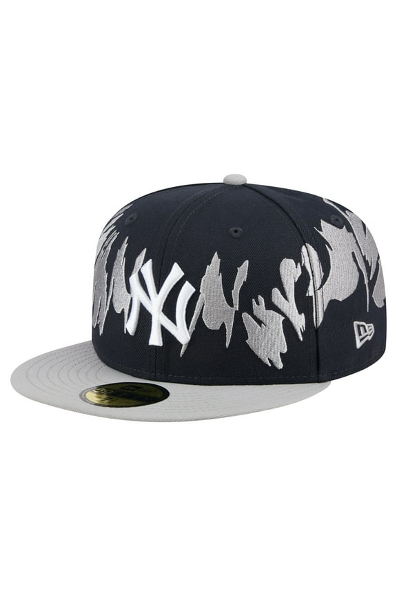 Men's New Era Navy/Gray New York Yankees Retro Pattern 59FIFTY Fitted Hat
