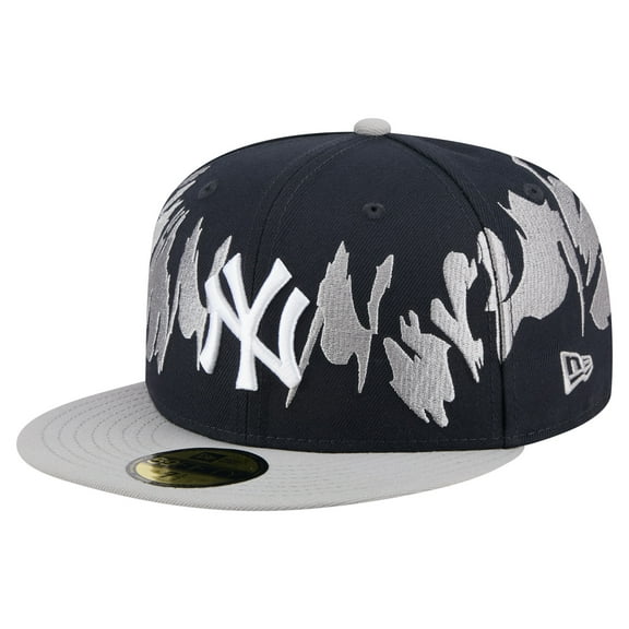 Men's New Era Navy/Gray New York Yankees Retro Pattern 59FIFTY Fitted Hat