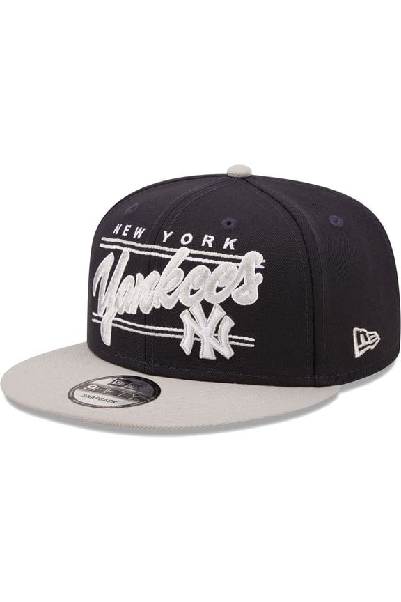 Men's New Era Navy/Gray New York Yankees Team Script 9FIFTY Adjustable Snapback Hat