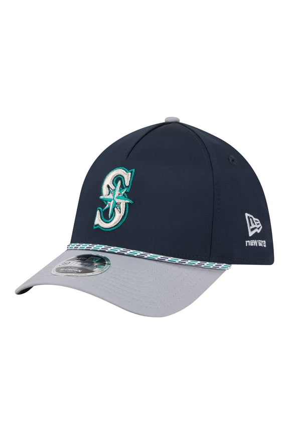 Men's New Era Navy/Gray Seattle Mariners Rope M-Crown A-Frame 39THIRTY Flex Hat