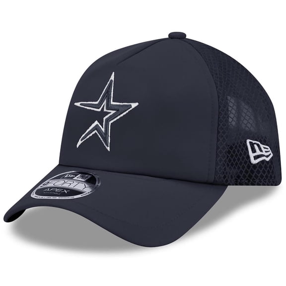 Men's New Era Navy Houston Astros 2026 Batting Practice Alternate Apex 9FORTY Adjustable Hat