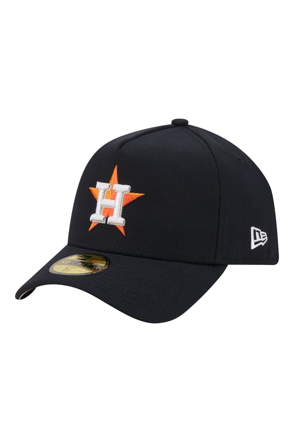 Men's New Era Navy Houston Astros A-Frame 59FORTY Fitted Hat