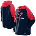 thumbnail image 1 of Men's New Era  Navy Houston Texans Combine Authentic Color Block Raglan Pullover Hoodie, 1 of 5